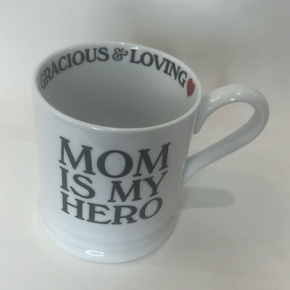 Godfinger Co Mom Is My Hero Coffee Mug 3 1/2 In Round 4 In Tall Gracious Loving